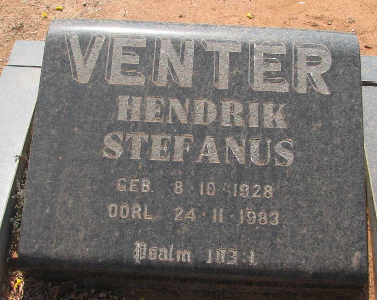 VENTER Hendrik Stefanus 1928-1983