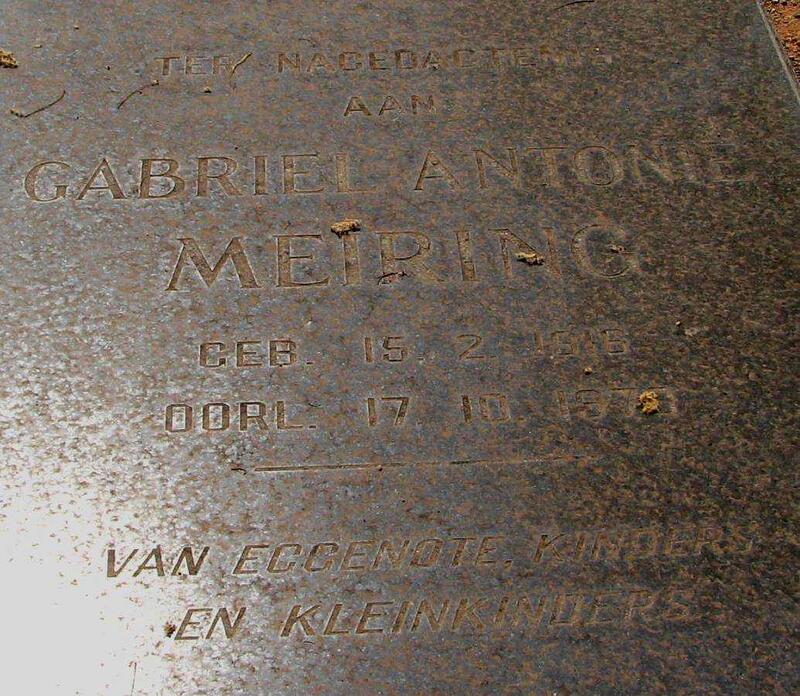 MEIRING Gabriel Antonie 1916-197?