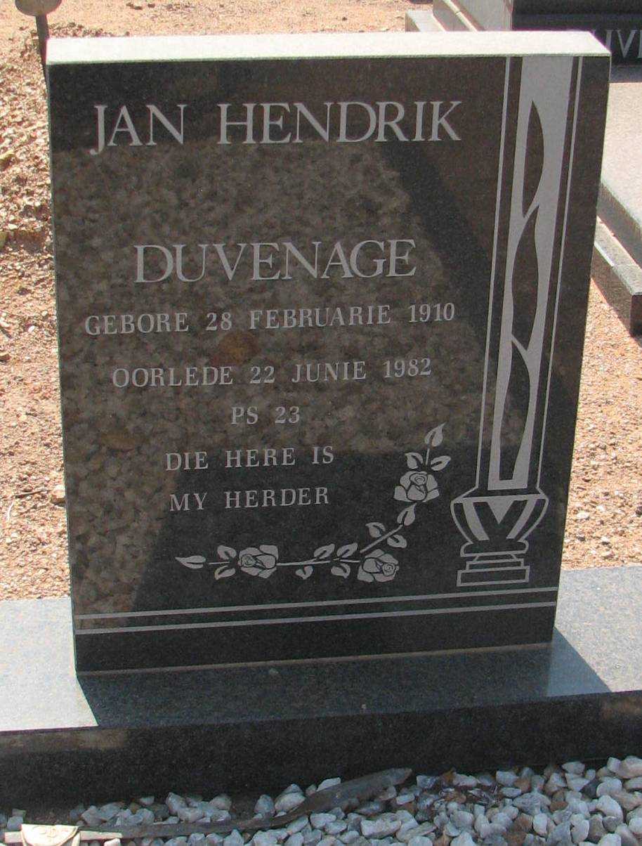 DUVENAGE Jan Hendrik 1910-1982