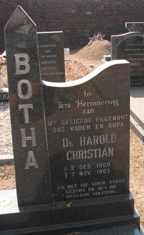 BOTHA Harold Christian 1909-1983