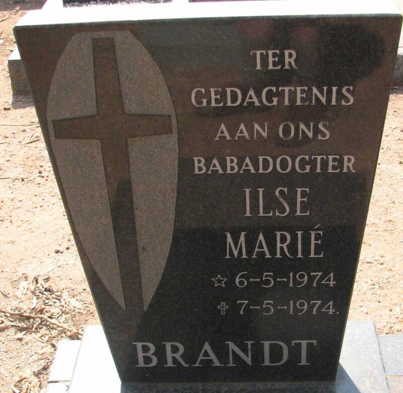 BRANDT Ilse Marie 1974-1974