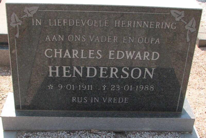 HENDERSON Charles Edward 1911-1988