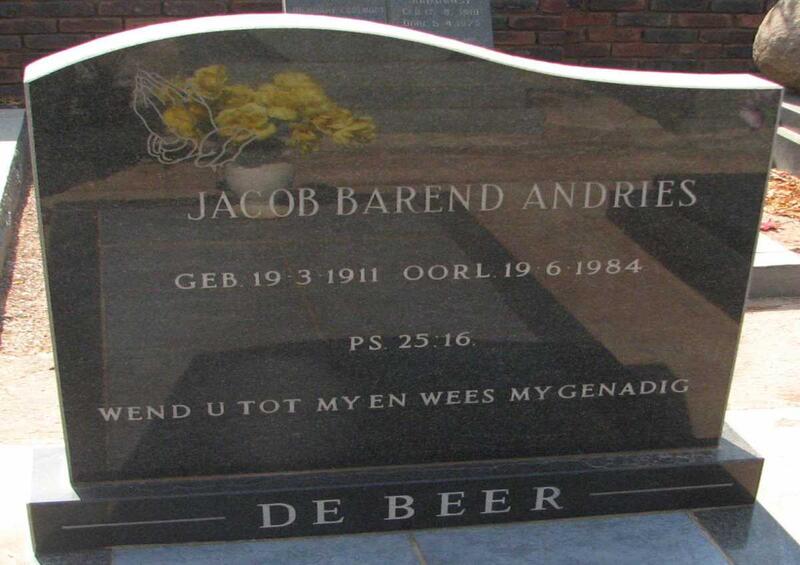 BEER Jacob Barend Andries, de 1911-1984