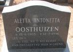 OOSTHUIZEN Aletta Antonetta 1905-1996