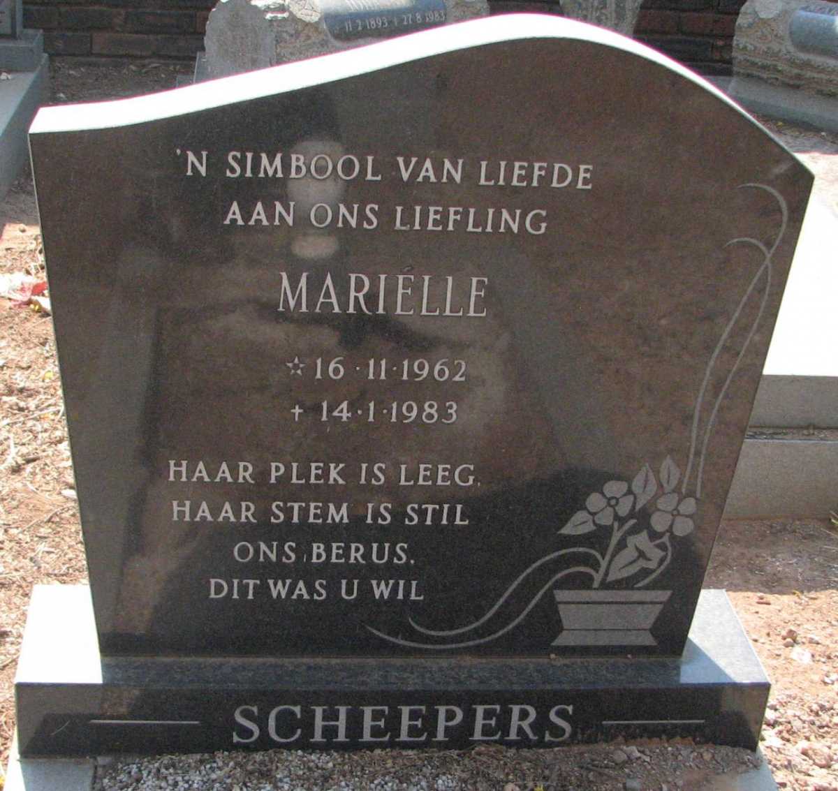 SCHEEPERS Marielle 1962-1983