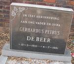 BEER Gerhardus Petrus, de 1910-1981