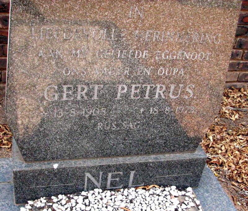 NEL Gert Petrus 1908-1973