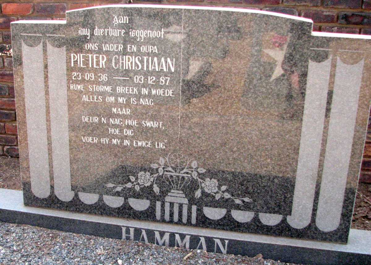 HAMMAN Pieter Christiaan 1936-1987