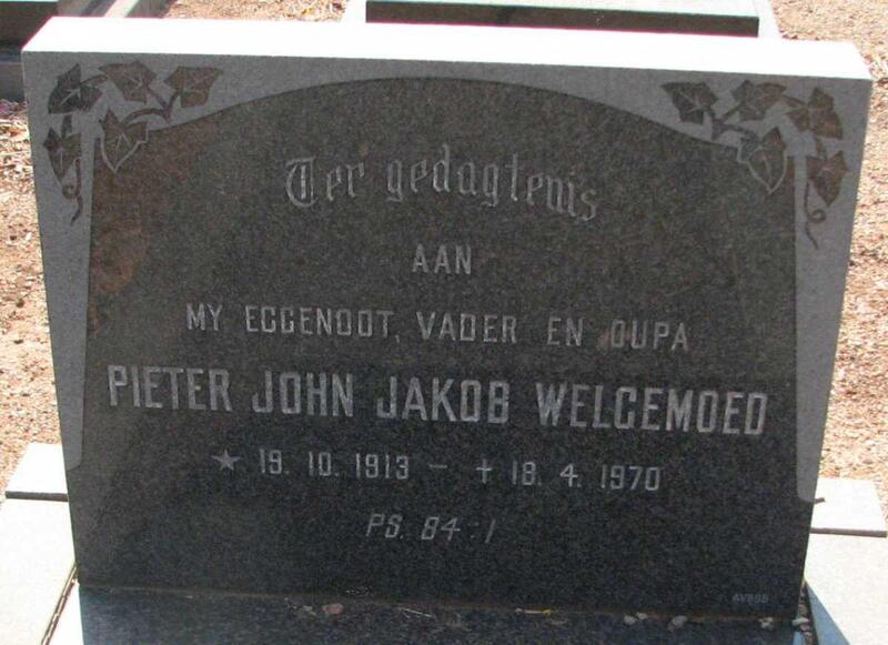 WELGEMOED Pieter John Jakob 1913-1970