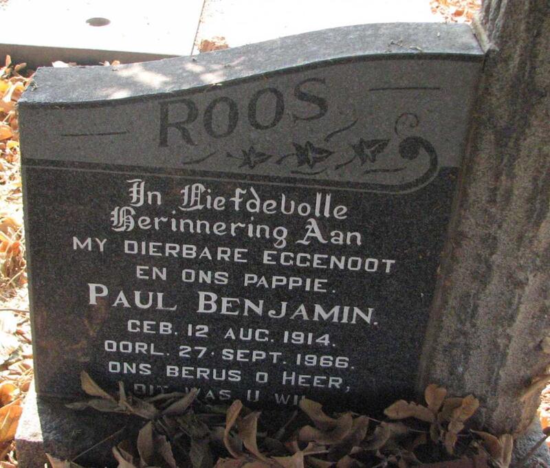 ROOS Paul Benjamin 1914-1966