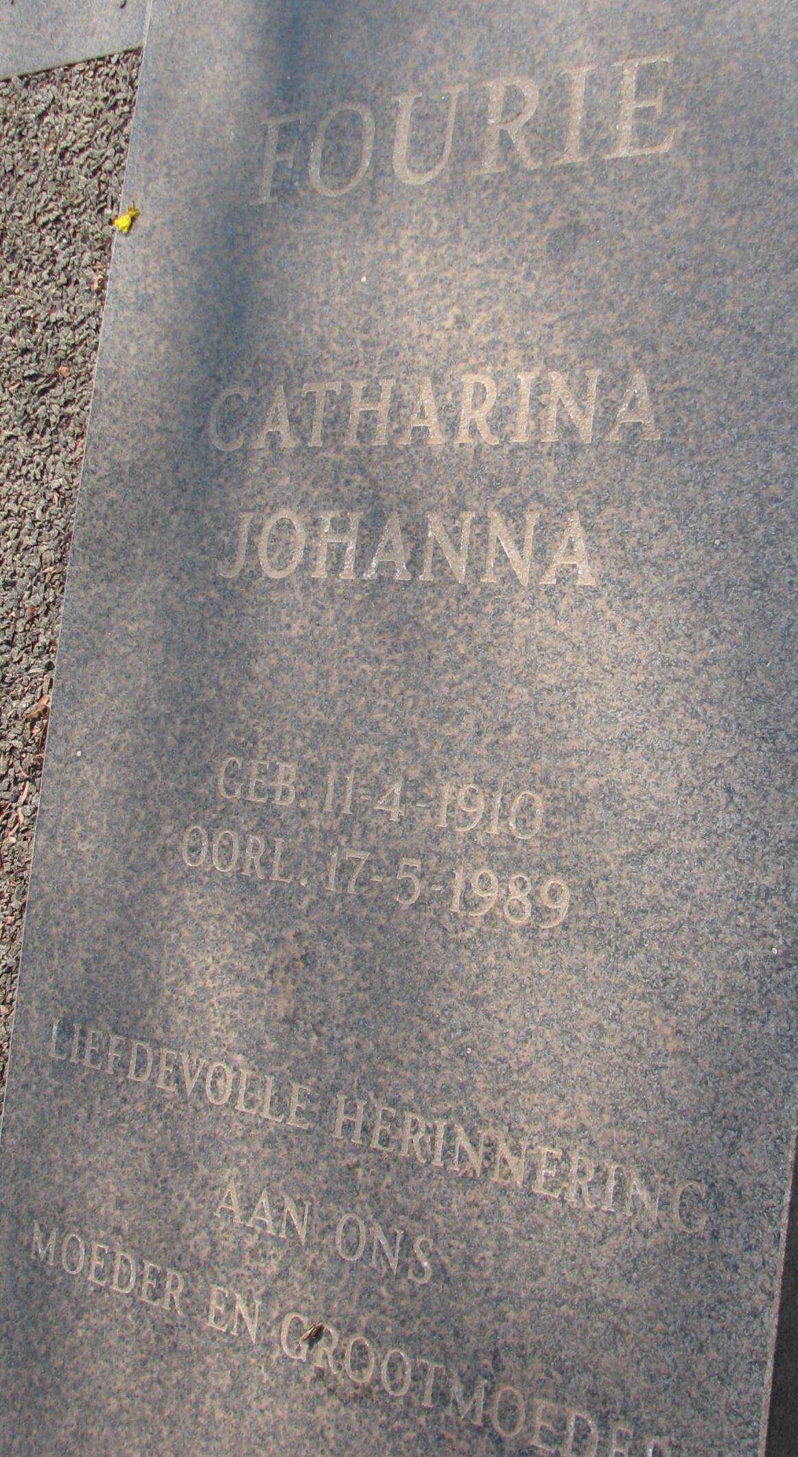 FOURIE Catharina Johanna 1910-1989