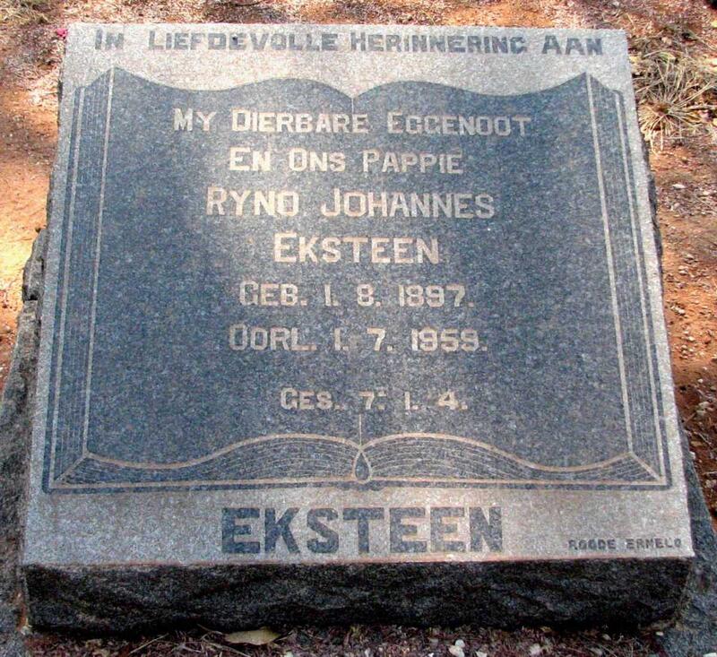EKSTEEN Ryno Johannes 1897-1959
