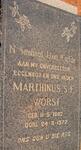 WORST Marthinus S.F. 1892-1972