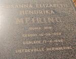MEIRING Susanna Elizabeth Hendrika 1909-1996