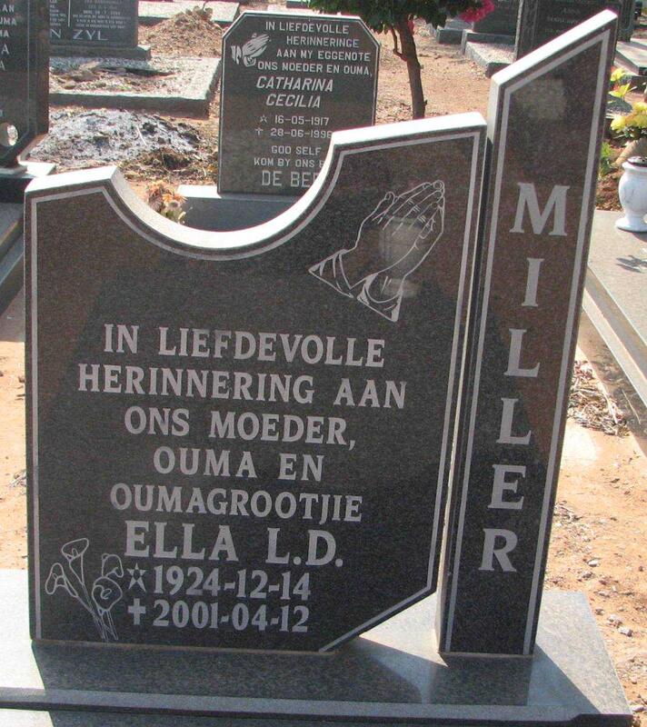 MILLER Ella L.D. 1924-2001