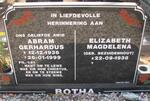 BOTHA Abram Gerhardus 1936-1999 & Elizabeth Magdalena BEZUIDENHOUT 1938-