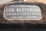 KLEYNHANS Con 1935-2000