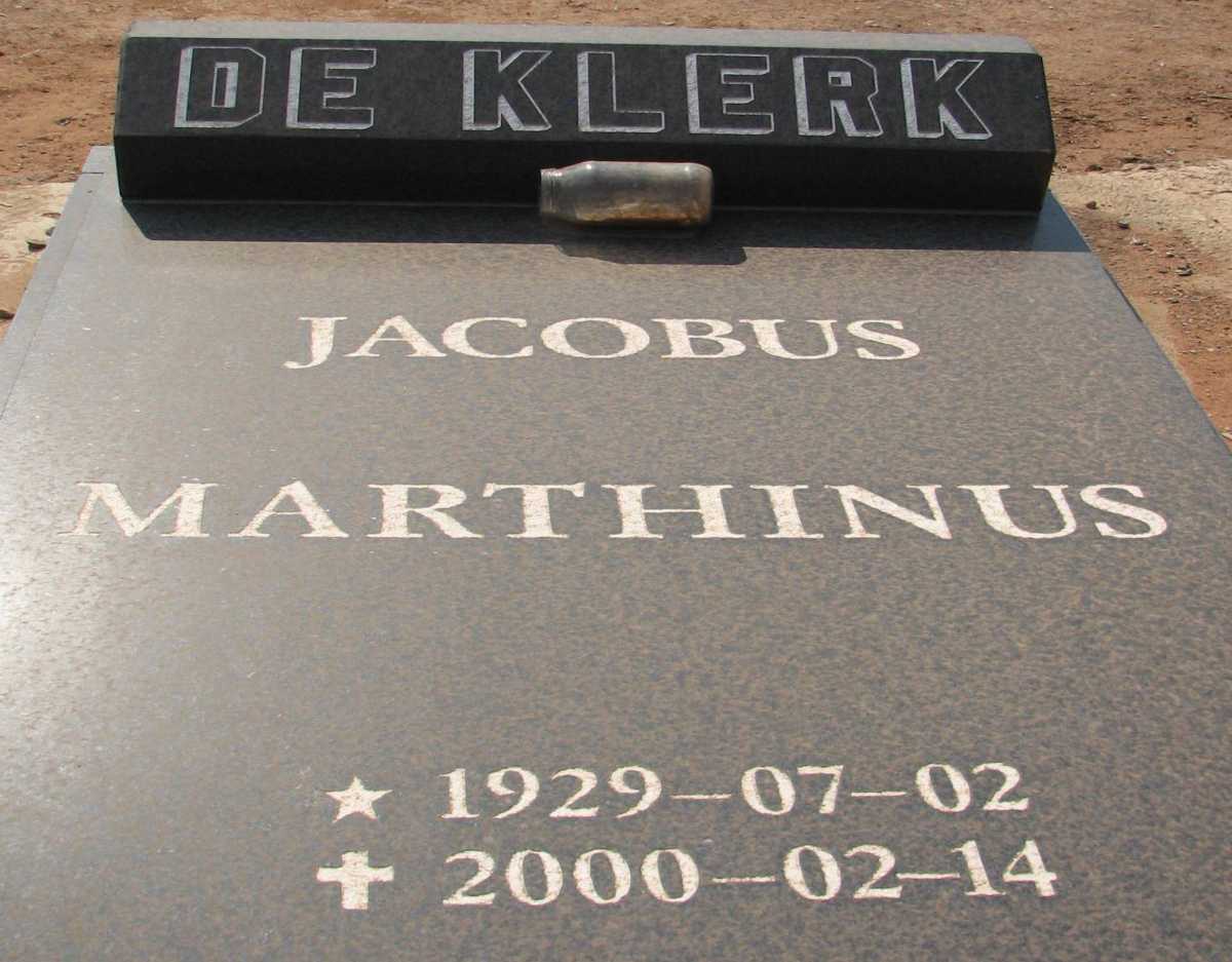 KLERK Jacobus Marthinus, de 1929-2000