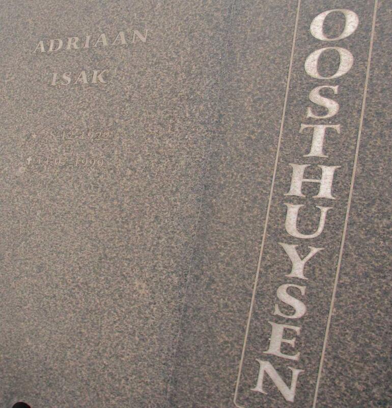 OOSTHUYSEN Adriaan Isak 1922-1999