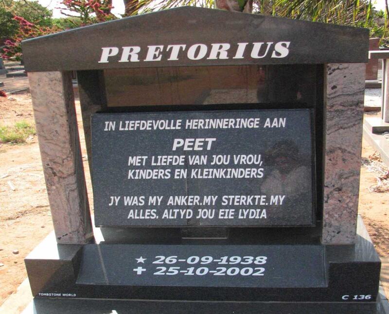PRETORIUS Peet 1938-2002