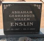 ENSLIN Abraham Gerhardus Willem 1927-2001
