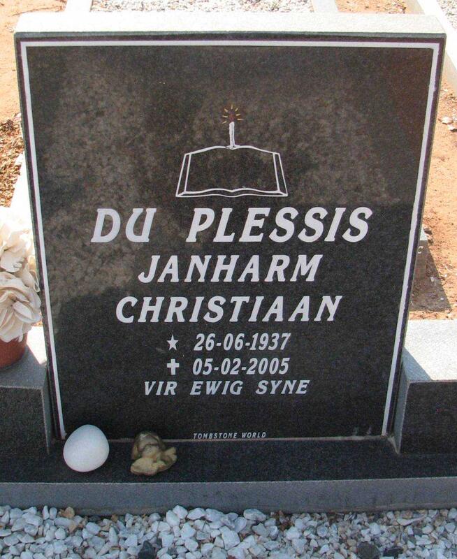 PLESSIS Janharm Christiaan, du 1937-2005