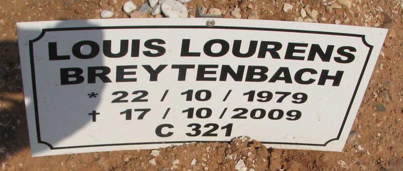 BREYTENBACH Louis Lourens 1979-2009