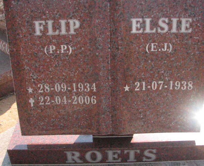ROETS P.P. 1934-2006 & E.J. 1938-