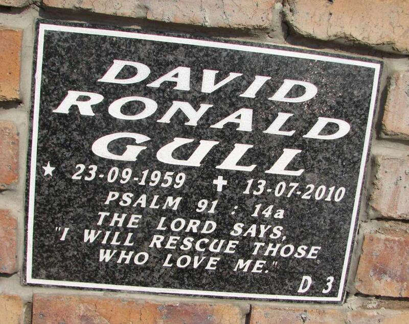 GULL David Ronald 1959-2010