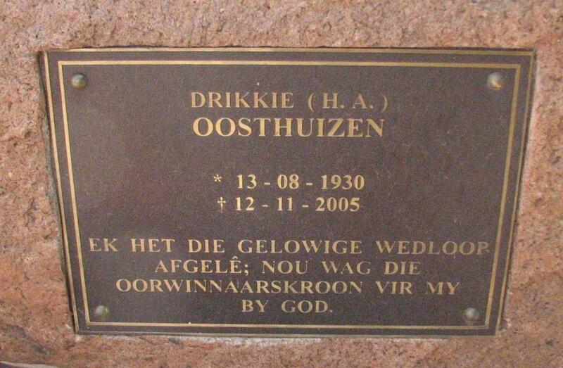 OOSTHUIZEN H.A. 1930-2005