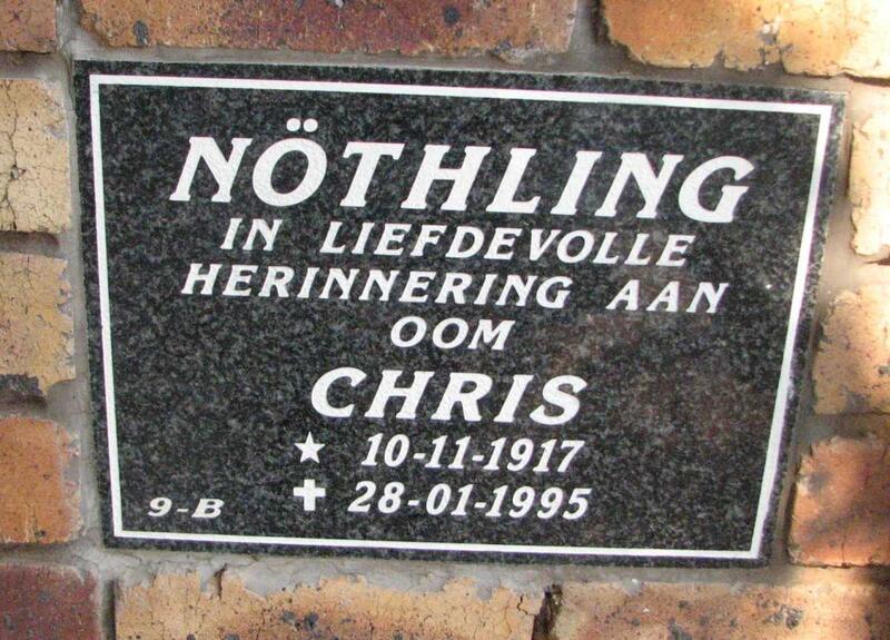 NOTHLING Chris 1917-1995