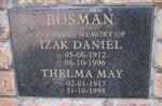 BOSMAN Izak Daniel 1912-1996 & Thelma May 1917-1998