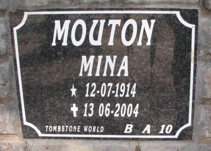 MOUTON Mina 1914-2004