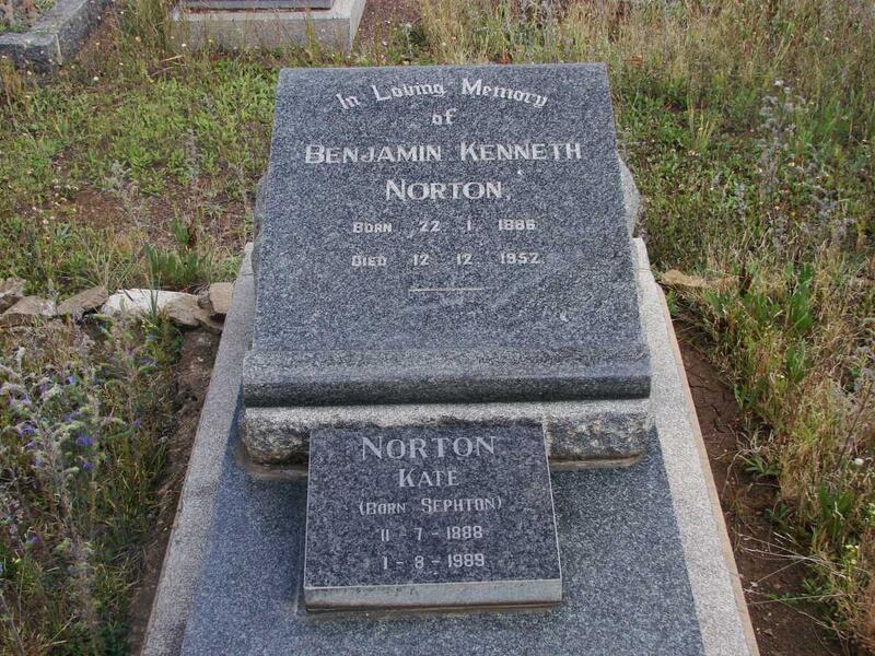 NORTON Benjamin Kenneth 1885-1952 & Kate SEPHTON 1888-1989
