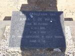WAAL Anna C., de nee DU PLESSIS 1900-1972
