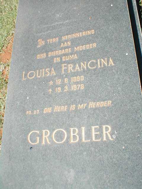 GROBLER Louisa Francina 1890-1978