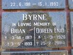BYRNE Brian 1917-1993 & Doreen Enid 1920-2001
