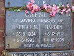 GAFNEY Harden 1912-1998 & Lezetta E.M. 1924-1993