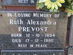 PREVOST Ruth Alexandra 1894-1995