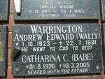 WARRINGTON Andrew Edward 1923- 1981 & Catharina C. 1926-2005