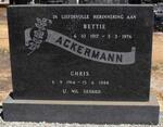 ACKERMANN Chris 1914-1988 & Bettie 1917-1976
