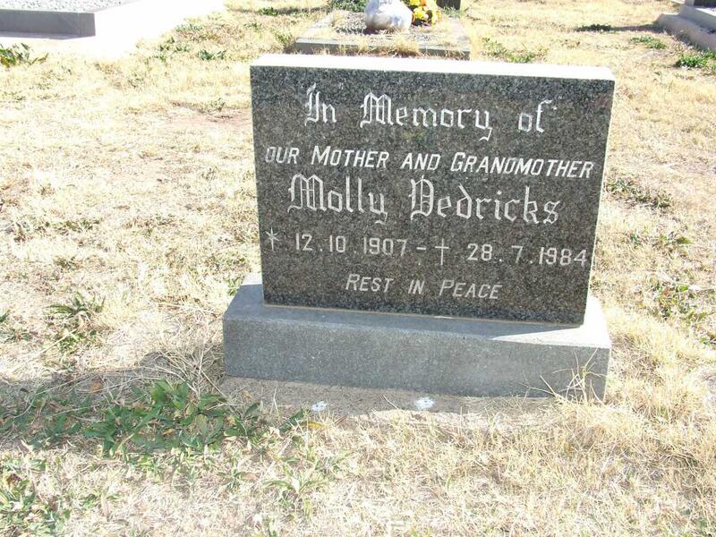 DEDRICKS Molly 1907-1984