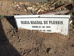 PLESSIS Maria Magdal, du 1933-2003