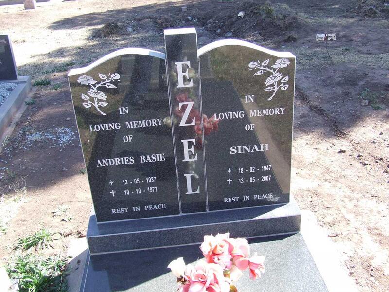 EZEL Andries Basie 1937-1977 & Sinah 1947-2007