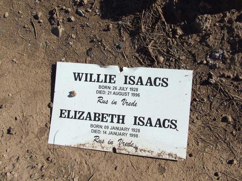 ISAACS Willie 1928-1996 & Elizabeth 1928-1998