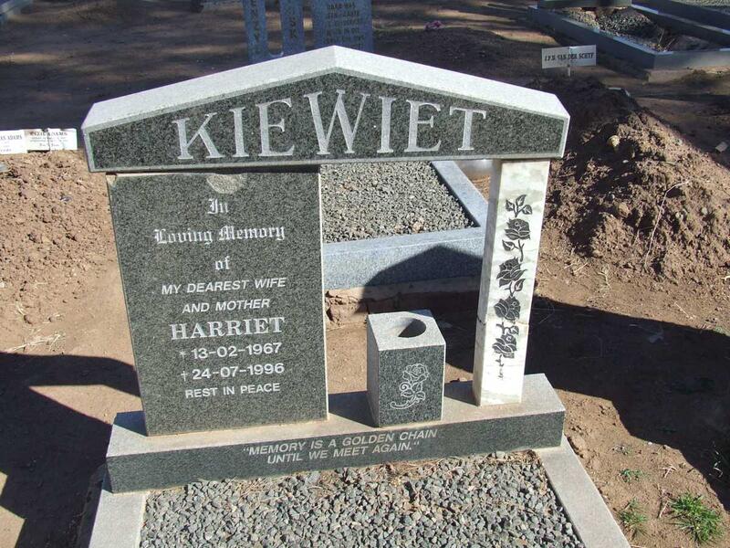 KIEWIET Harriet 1967-1996