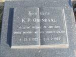 ODENDAAL K.P. 1922-1989