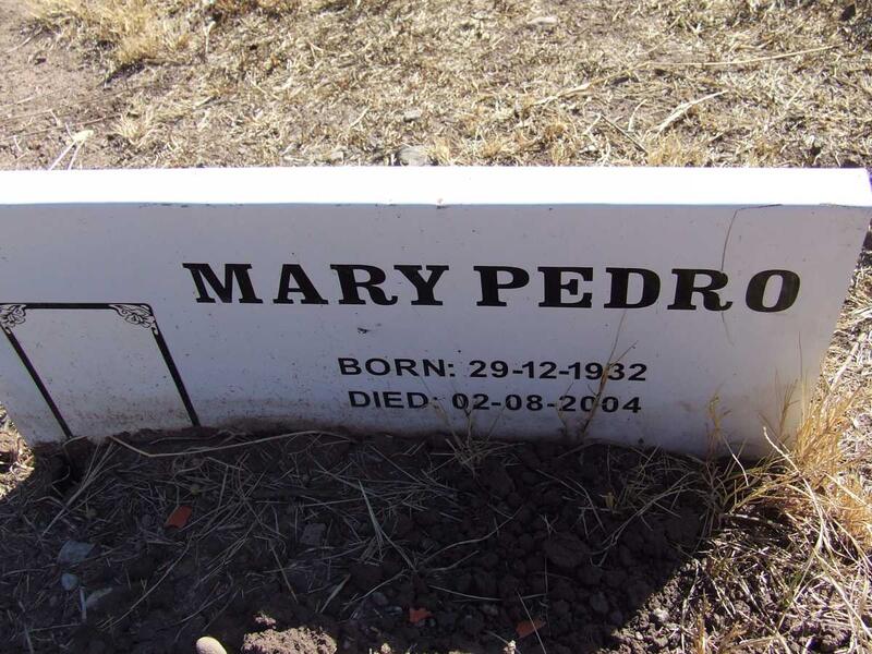 PEDRO Mary 1932-2004