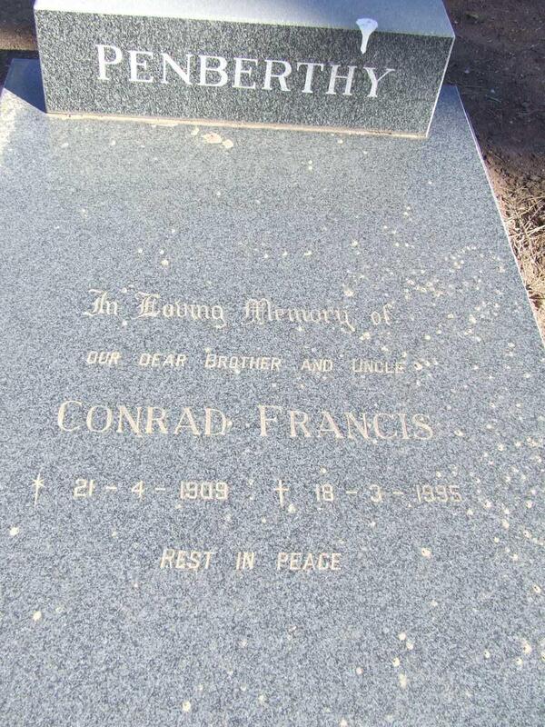 PENBERTHY Conrad Francis 1909-1995