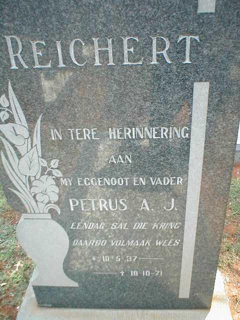 REICHERT Petrus A.J. 1937-1971